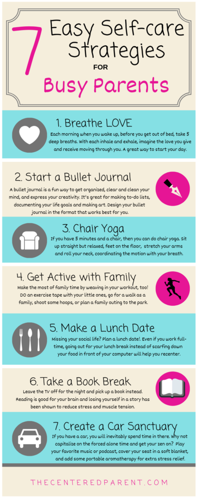 self-care for parents Infographic