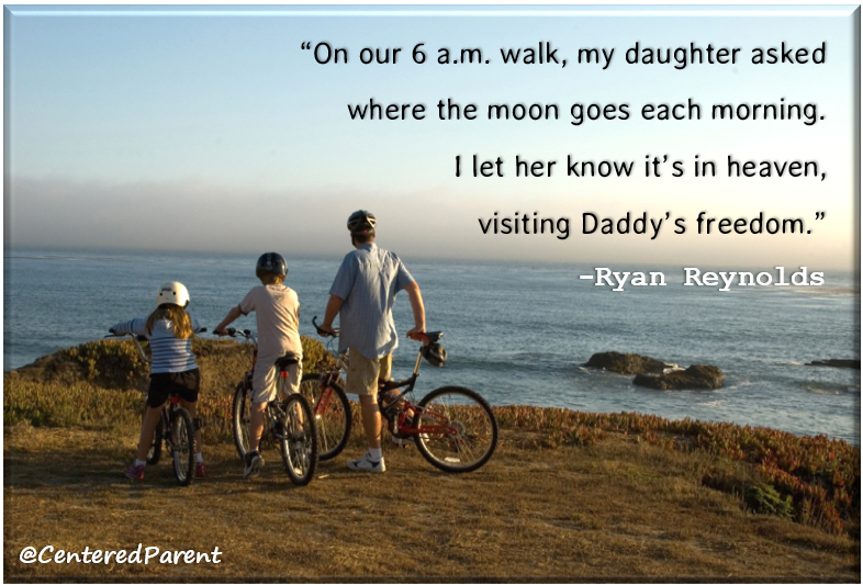 funny parenting quote on losing your freedom as a parent from Ryan Reynolds.