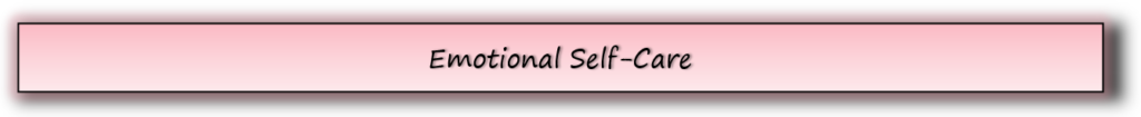 emotional self-care header for self-care checklist