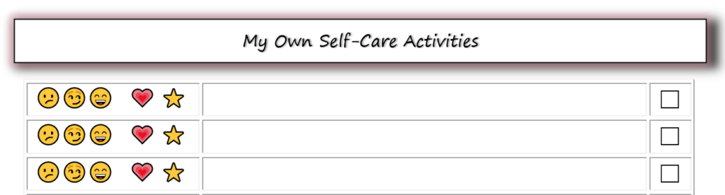 self-care checklist for parents list