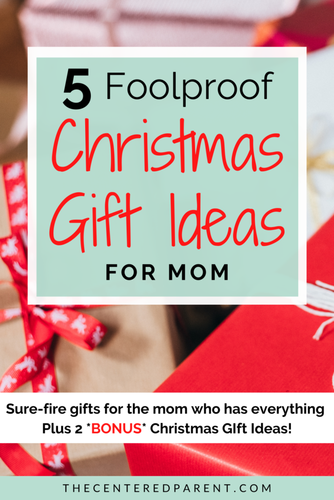 christmas gift ideas for mom pin with wrapped christmas gifts