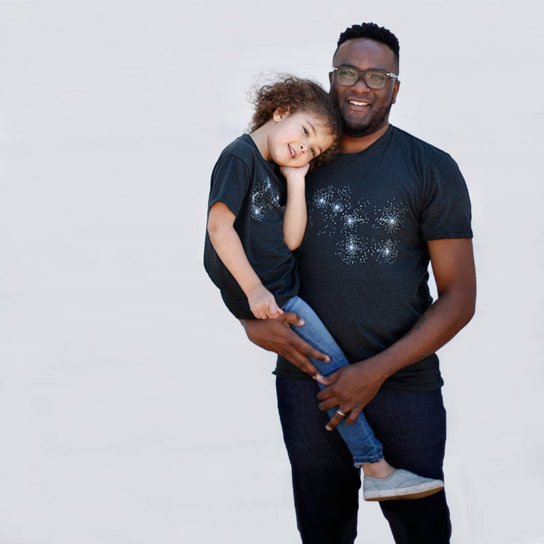 matching t-shirts for father and child on etsy good handmade gift for men