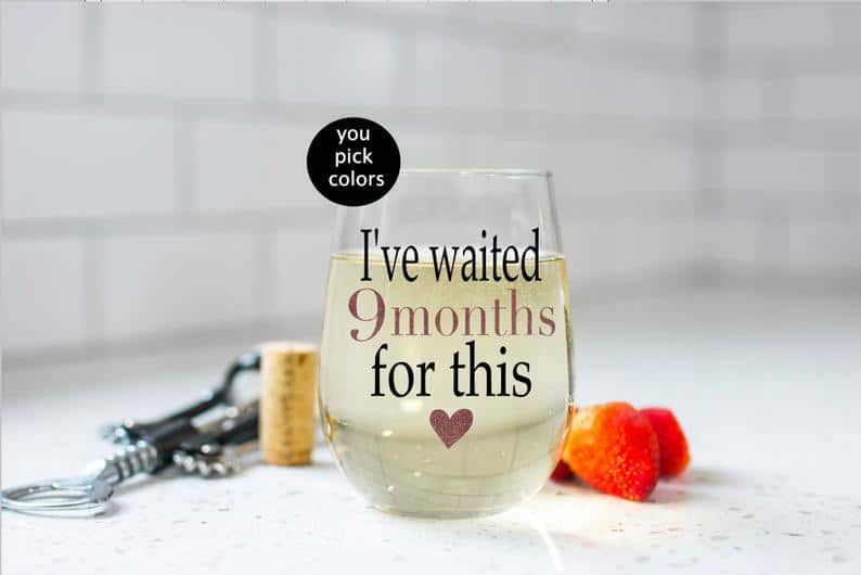 wine glass gifts for new moms