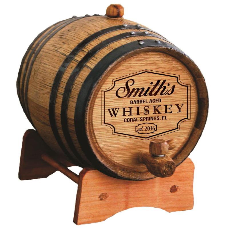 handmade gift for men picture of personalized mini whiskey barrel on etsy