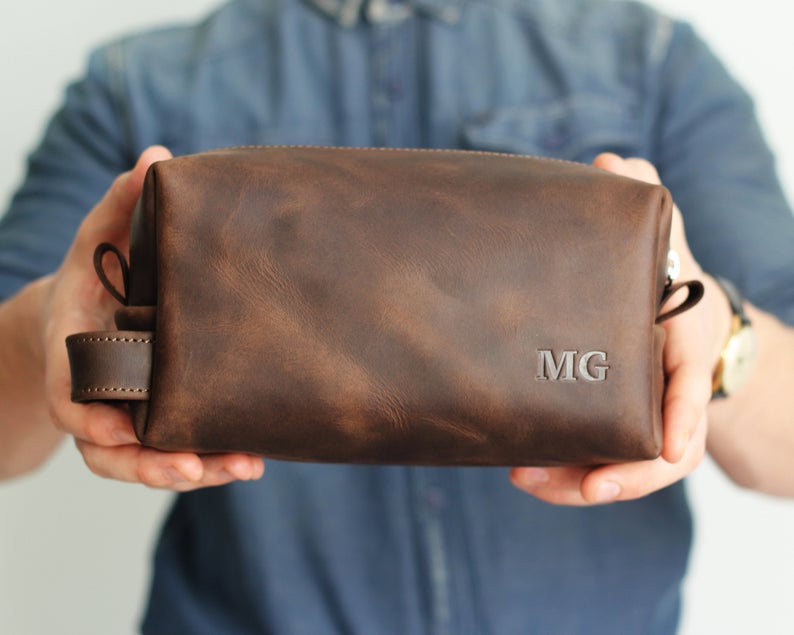 men's leather toiletry bag on etsy handmade gifts for men