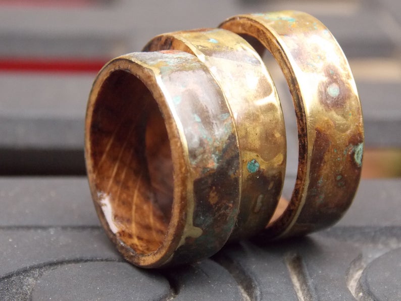 best handmade gifts for men wood and brass ring