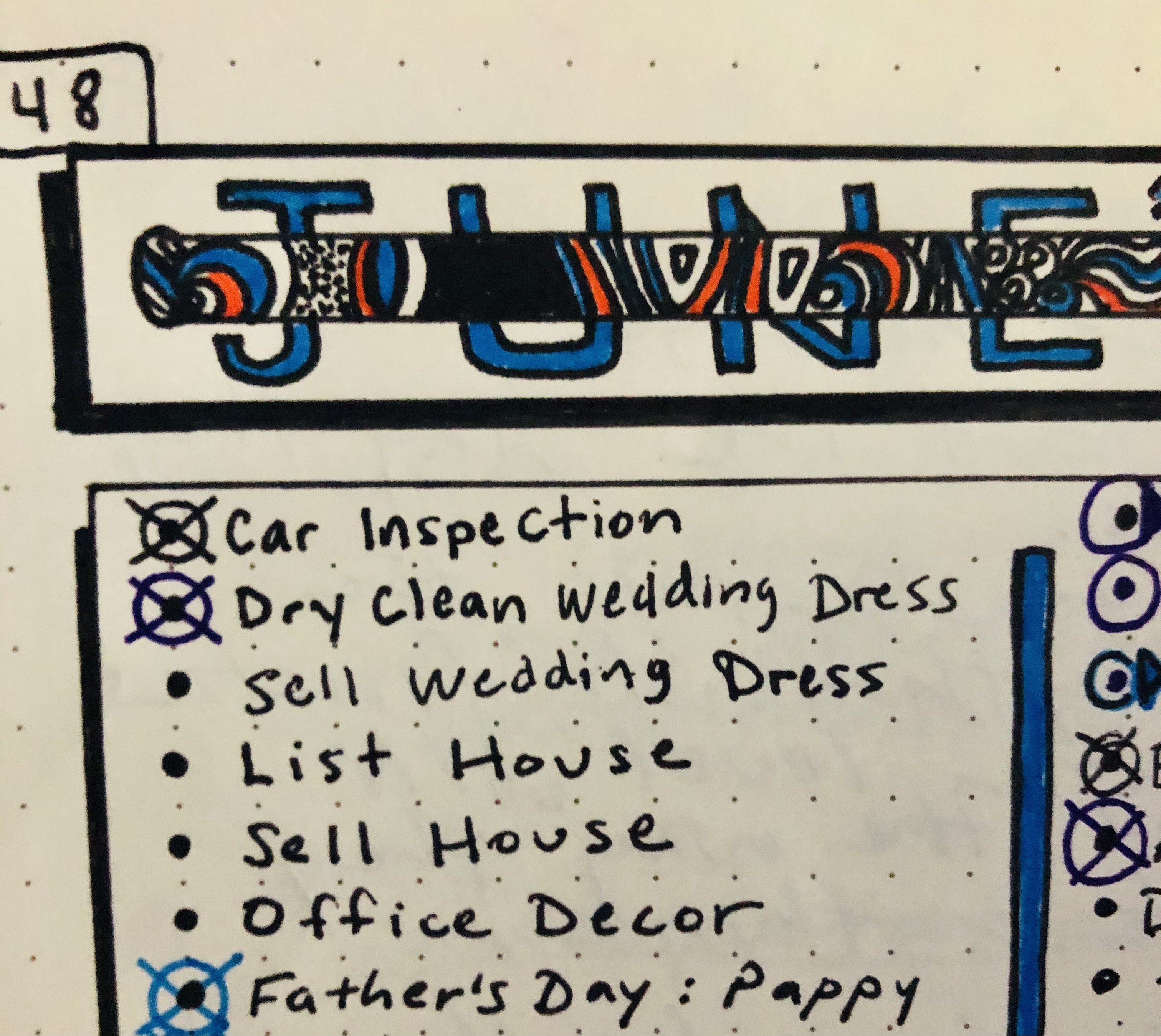 bullet journal monthly log task list image