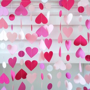 pink hearts garland decorations for valentine's day image