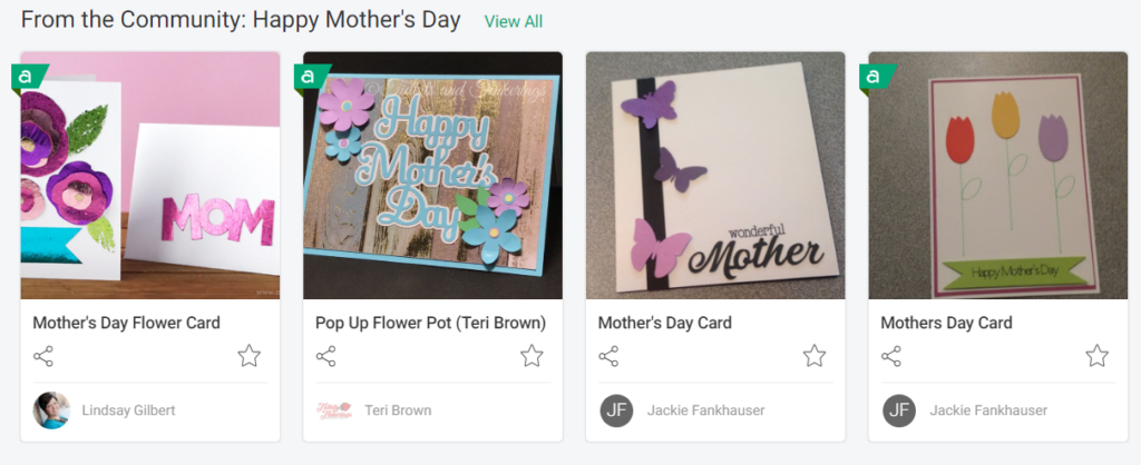 cricut design space mother's day cards
