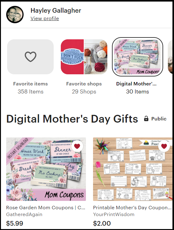 etsy favorites online digital mother's day gifts
