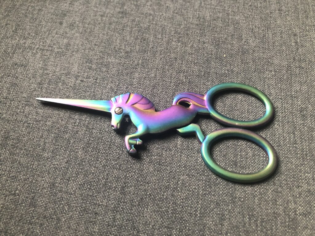 rainbow unicorn craft scissors