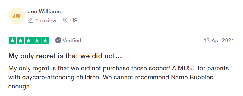 name bubbles review