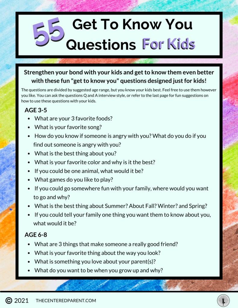 get to know you questions for kids pdf