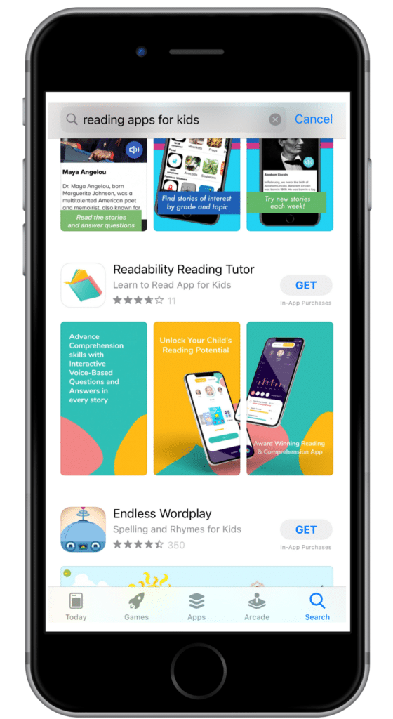 readability learning app for kindergarten apple app store
