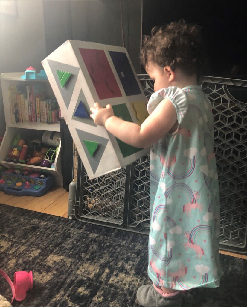 shape sorter and baby