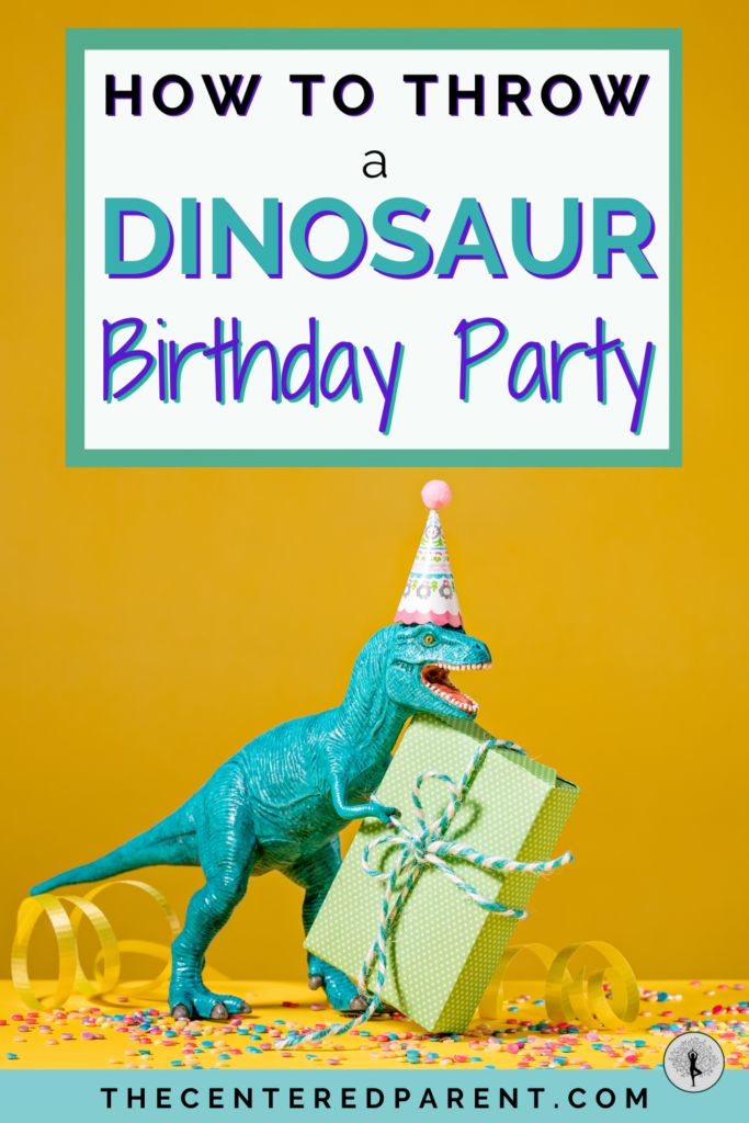 dinosaur birthday party Pinterest pin