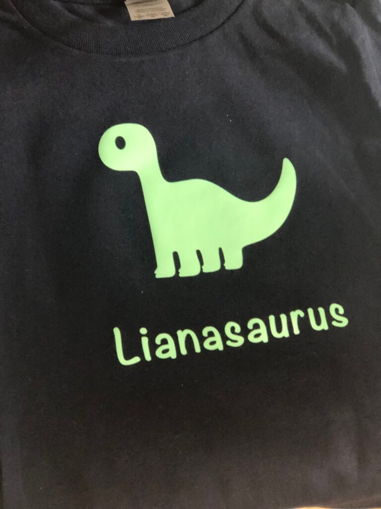 dinosaur t-shirt made with cricut