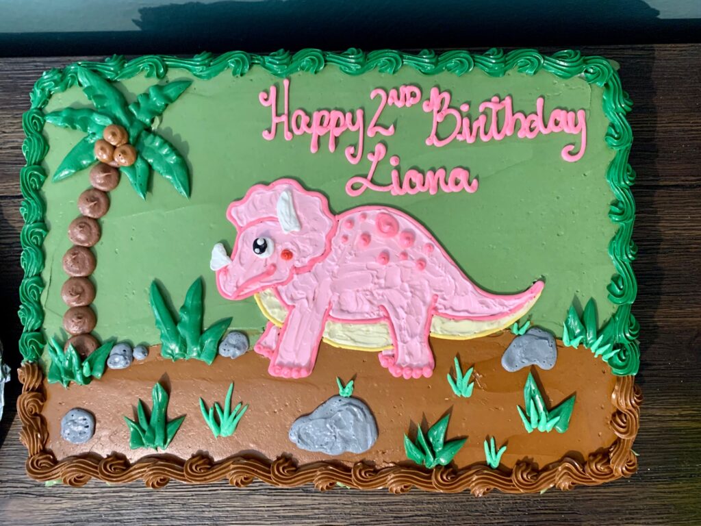 dinosaur birthday cake pink triceratops