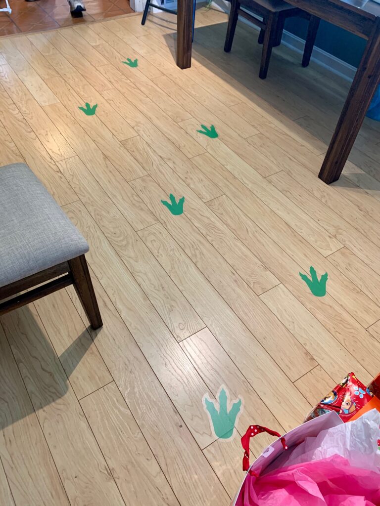 dinosaur footprint decals from etsy
