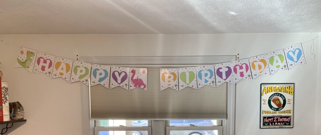 dinosaur birthday banner