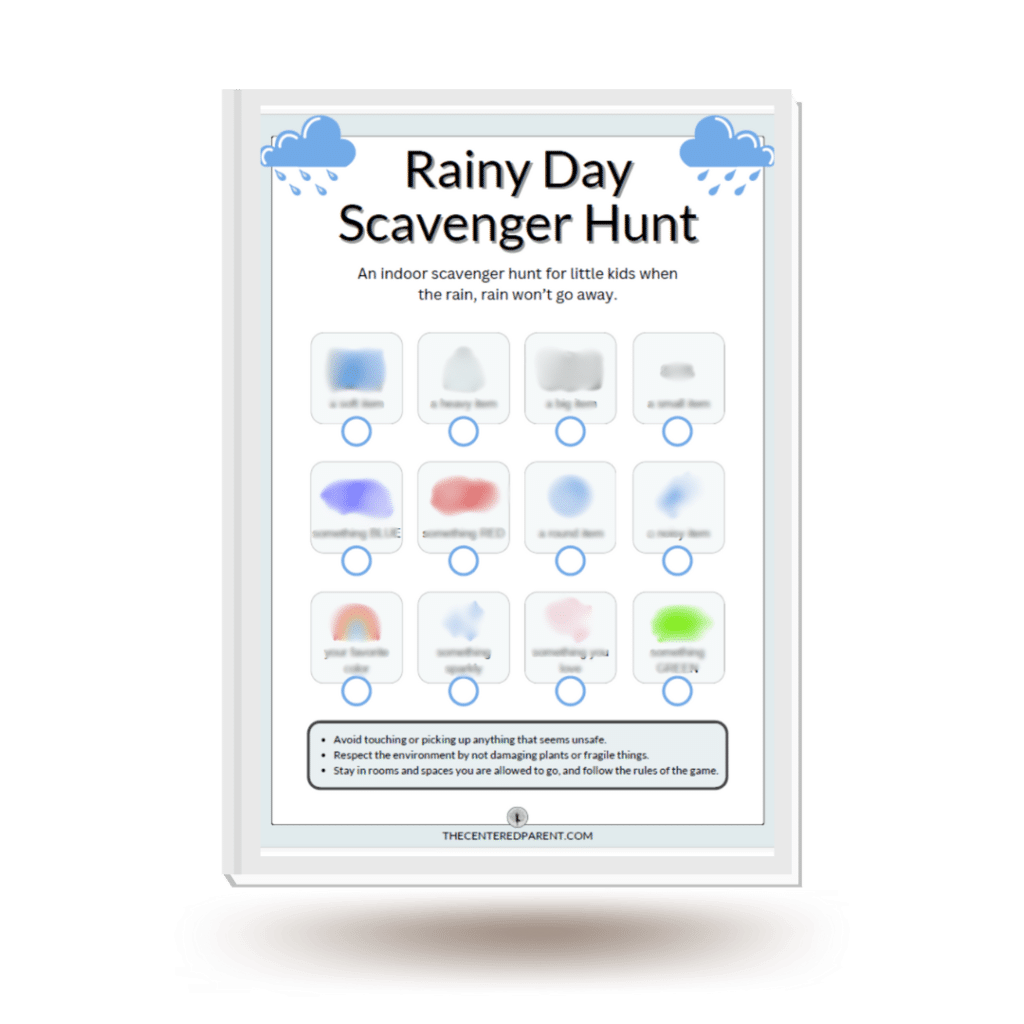 freebie rainy day scavenger hunt Free download free pdf