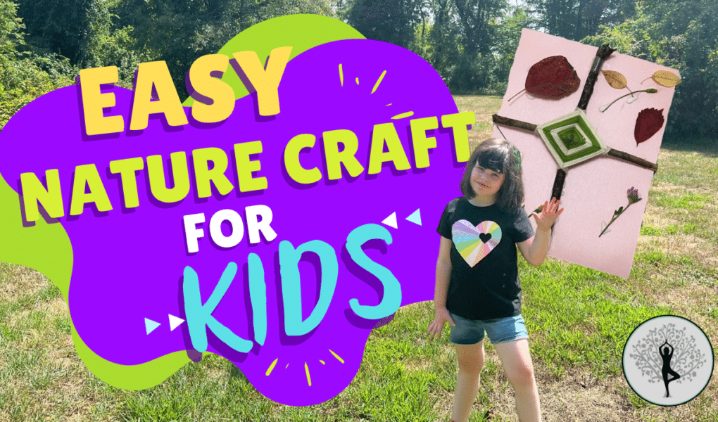 easy nature craft for kids god's eye nature collage blog post