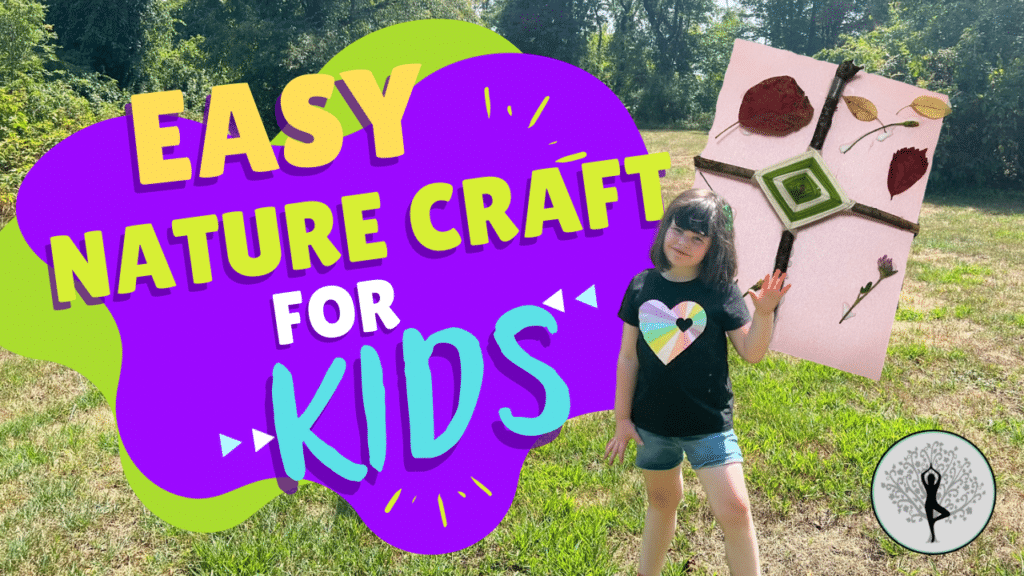 easy nature craft for kids god's eye nature collage blog post