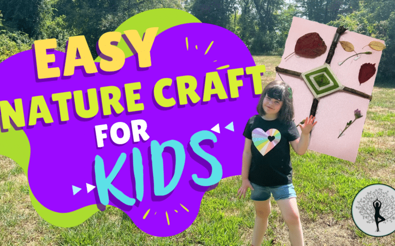easy nature craft for kids god's eye nature collage blog post