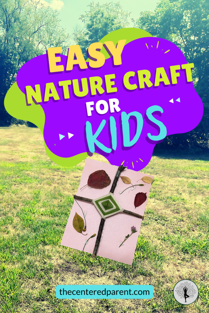 easy nature craft for kids god's eye nature collage pinterest pin