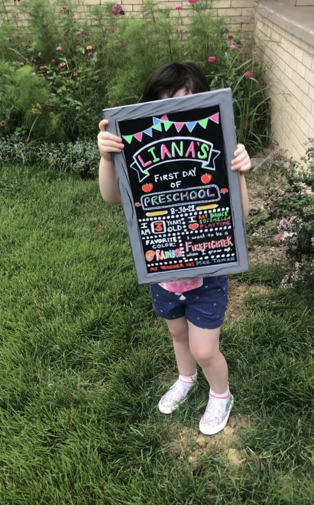 first day of school chalkboard sign 2022