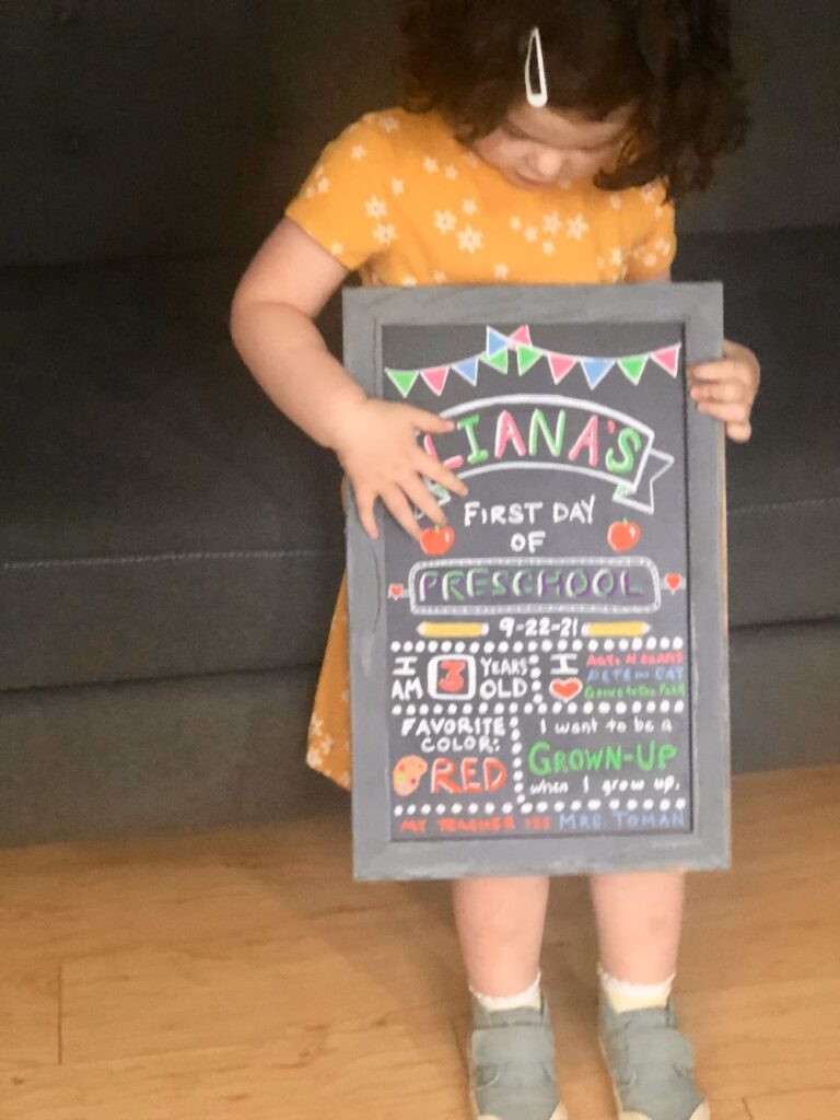 first day of school chalkboard sign 2021